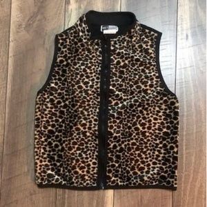 Girls Leopard Vest Size 7/8